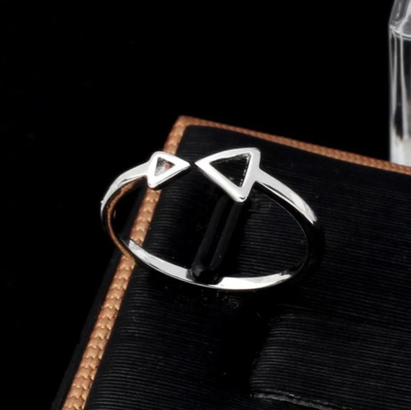 Инс Корейская версия 925 кольцо в стиле панк геометрическое треугольное со