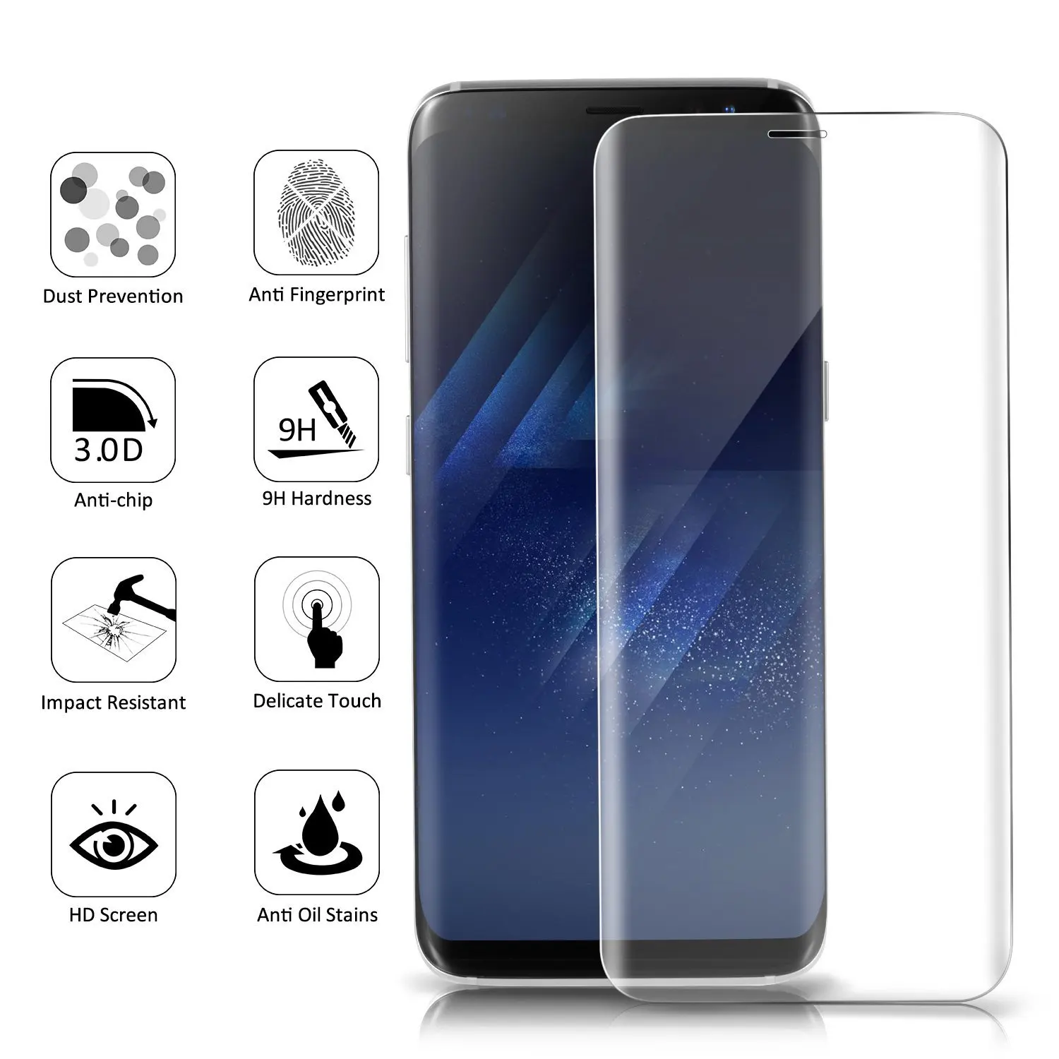 Закаленное Стекло для samsung Galaxy S8 S7 край S6 S9 плюс Примечание 8 Экран протектор фильм