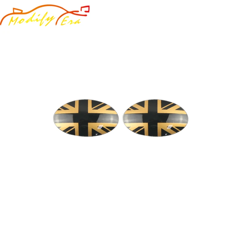 Gold black uk patter Новинка, ручка переключения передач, чехол-накладка на голову для MINI Cooper F55 F56 F54 F57 F60, наклейки для автомобиля - Название цвета: Gold black uk patter
