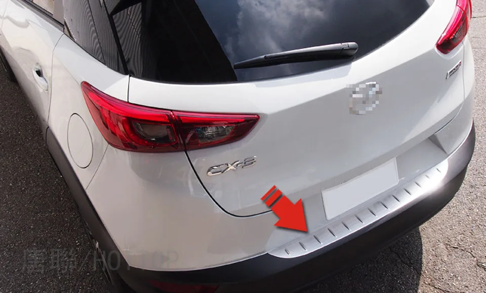 HOTTOP наружный задний бампер из нержавеющей стали для Mazda CX-3 Накладка на порог автомобиля аксессуары