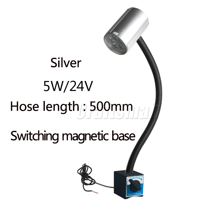 5W-24V-50cm-magnet Jiujia светодиодный светильник для работы s токарный фрезерный станок шланги металлический станок с ЧПУ Светильник сменный светильник лампа 24 В/36 В/220 В - Цвет: 5W-24V-50cm-magnet