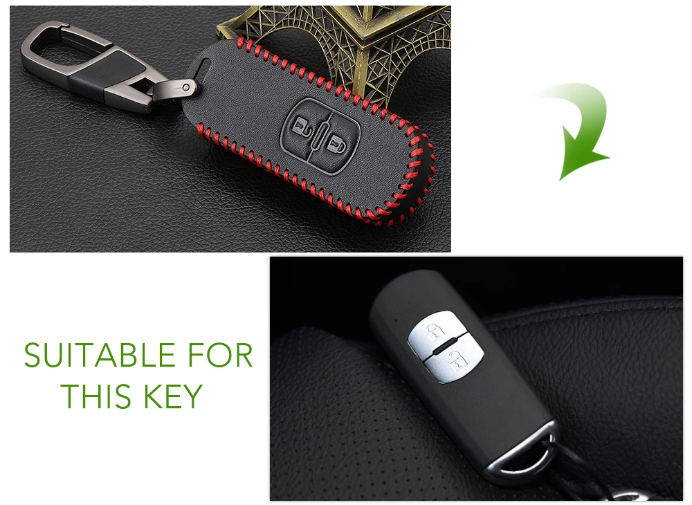 Мужской кожаный брелок для автомобильного стайлинга Smart 2 Защитные чехлы ключа