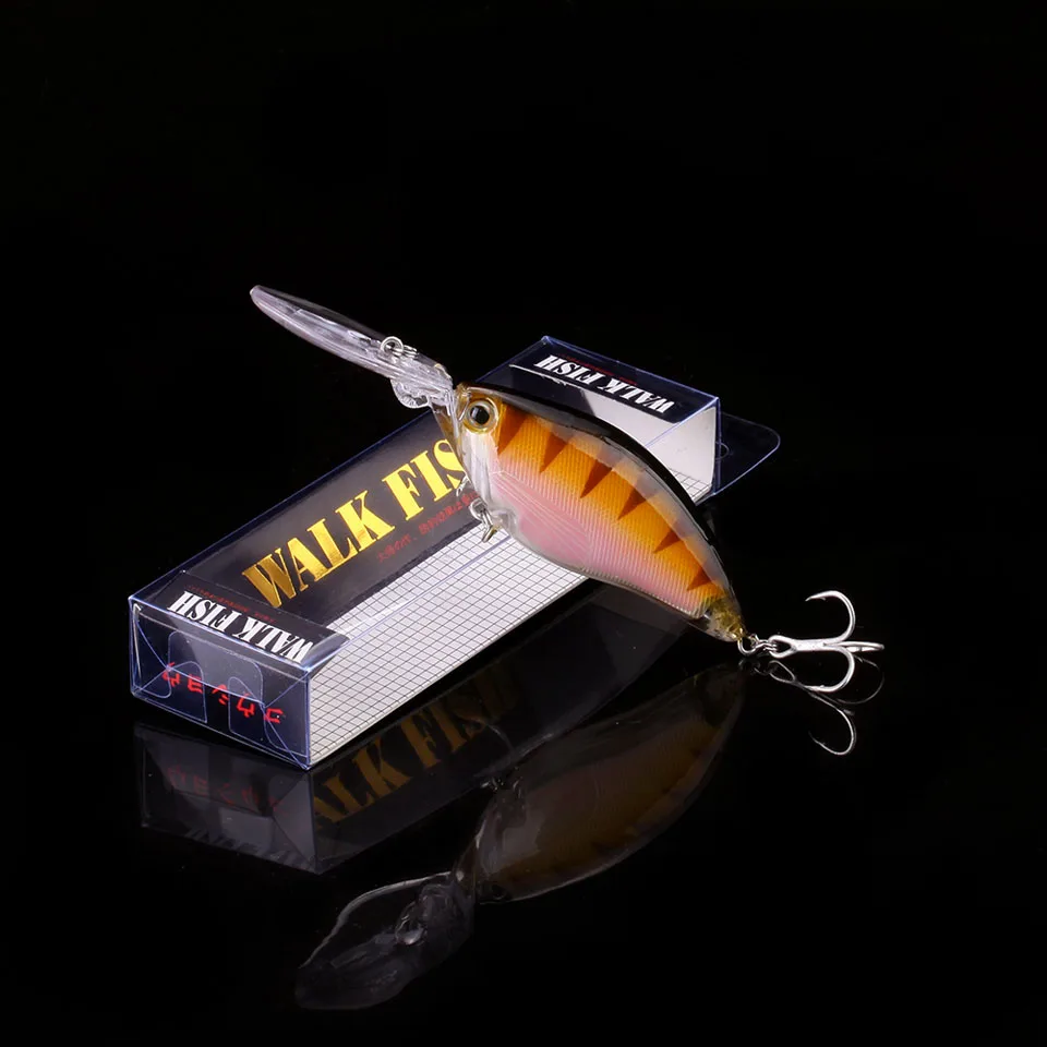 WALK FISH глубокая Дайвинг кренкбейт рыболовные приманки 18 г/105 мм искусственная приманка реалистичные воблеры с 6# качественными крючками