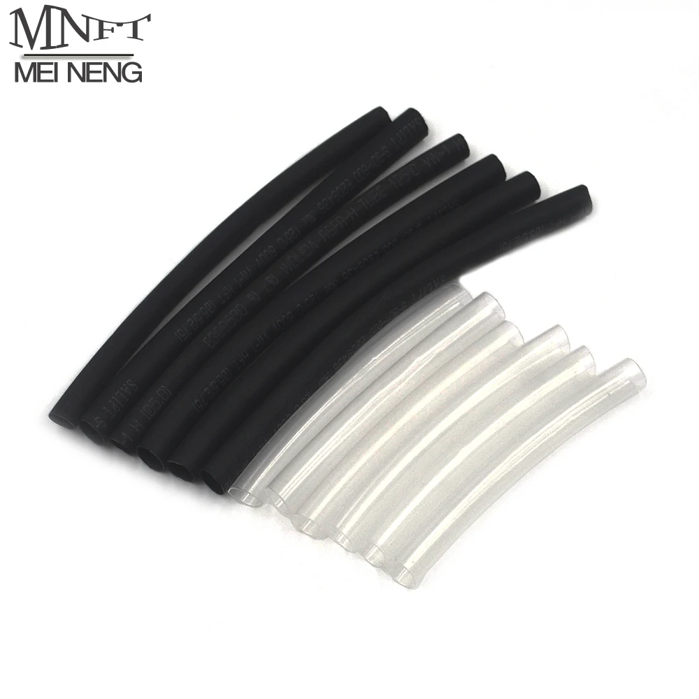 

MNFT 30PCS (Clear 6CM / PCS or Black 10CM / PCS) Shrink Tube Fishing Tackle Heat Shrink Wire Bundling Tubes Rigging Material