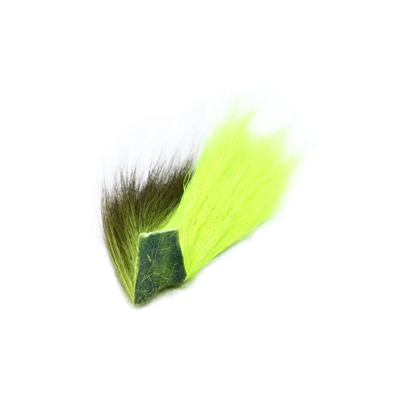 fluo green yellow PERSUADER, 1 шт., хвостик, волосы, секция, стримеры, блесна на окуня, материал для завязывания мушек, 10 цветов, северный олень, хвост, искусственные приманки - Цвет: fluo green yellow