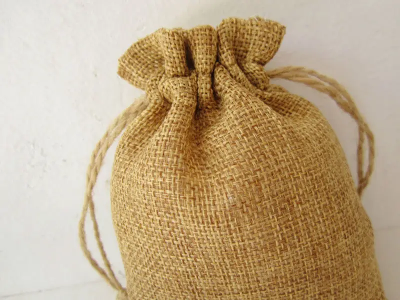 Джут мешочки с завязками из джута на заказ сумки шнурок мешок упаковка