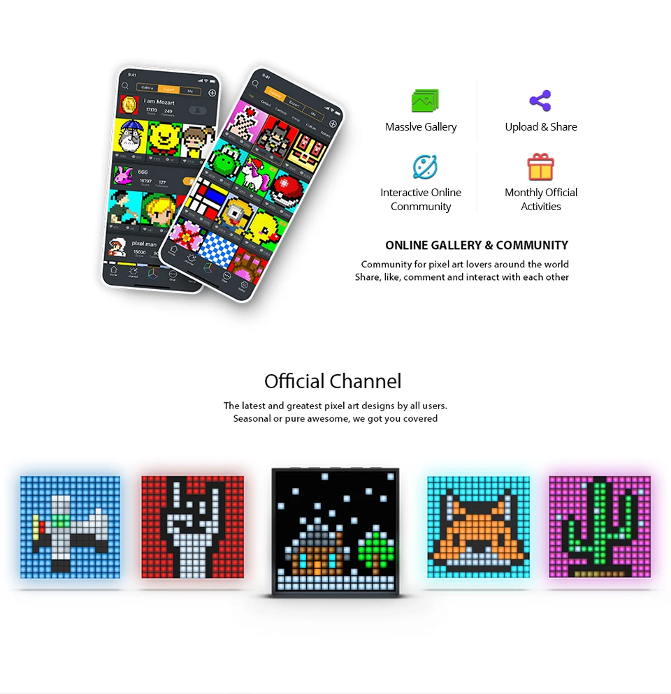 Divoom Timebox Evo Pixel Art Bluetooth динамик портативный беспроводной динамик светодиодный экран Будильник с приложением для IOS Android системы