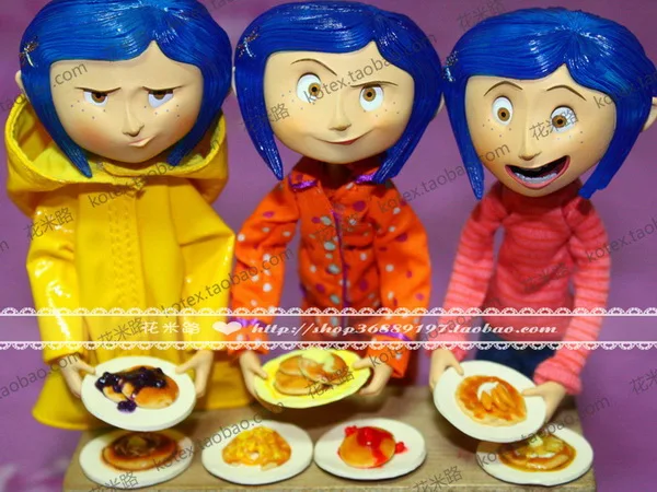 NECA детские игрушки Коралина и секретная дверь куклы фигурка 7 дюймов плащи свитер версия Caroline подарок для девочек