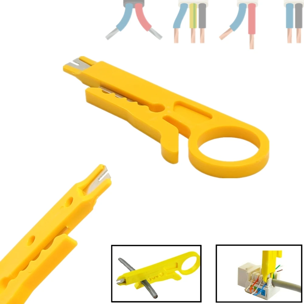 

Mini Portable Wire Stripper Knife Crimper Pliers Crimping Tool Cable Stripping Wire Cutter Multi Tools Cut Line Pocket #30