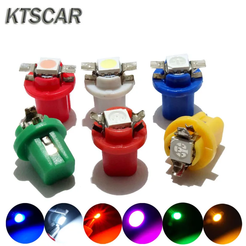 KTSCAR 100 шт. b8 5 5050 светодиодный 1 SMD T5 Автомобильный датчик Speedo лампа приборной