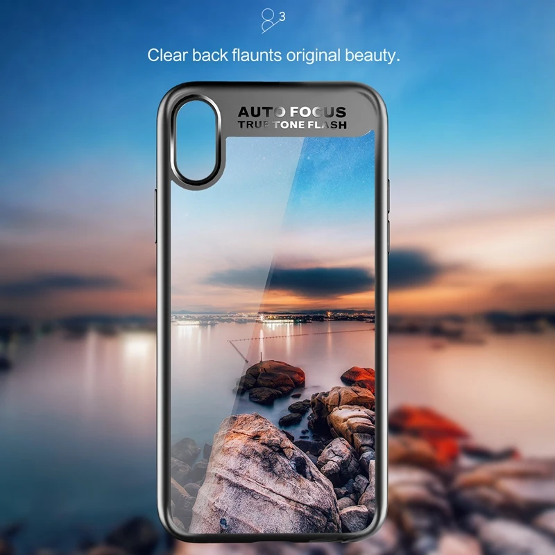 Чехол для iPhone X ROCK Slim полной защиты из ПК и термопластичного полиуретана для крышки Coque Funda iPhoneX on.