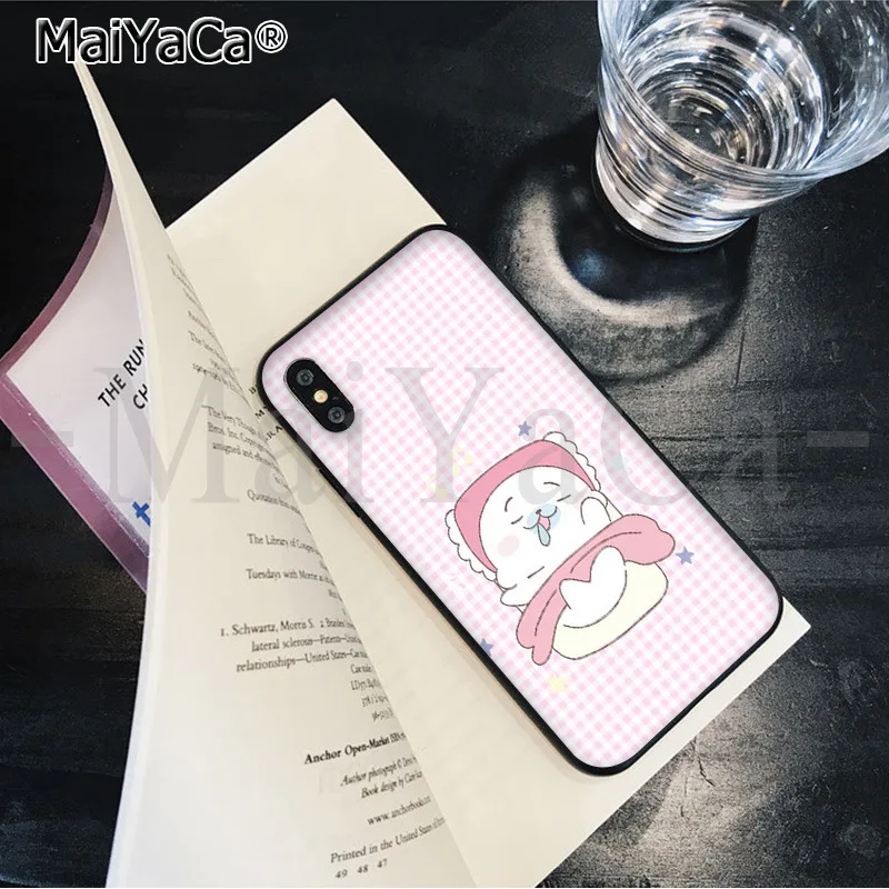 MaiYaCa милые животные печать mamegoma Smart Cover черный мягкий чехол для телефона для Apple iPhone 8 7 6 6S Plus X XS MAX 5 5S SE XR - Цвет: A8