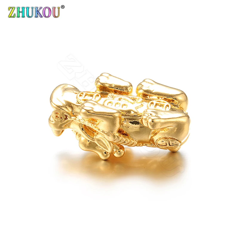 ZHUKOU 2019 золотые бусины в форме быка для женщин и мужчин аксессуары браслетов