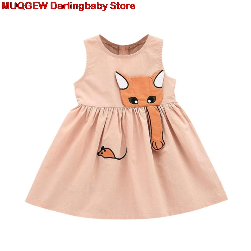 Новинка для новорожденных мультфильм Muse без рукавов Пляжное платье одежда