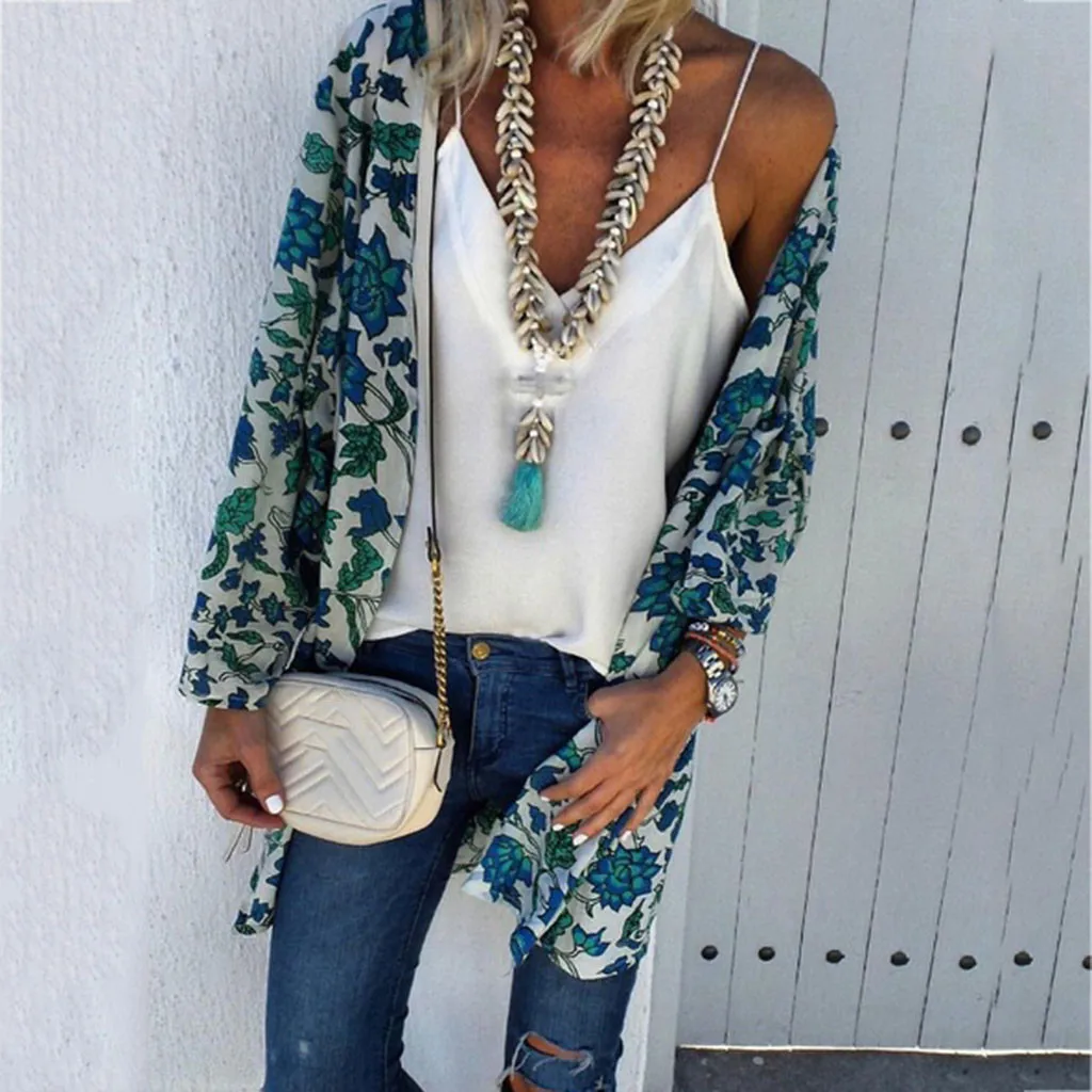 Летняя Горячая новинка футболка Женская мода свободные топы цветочный принт