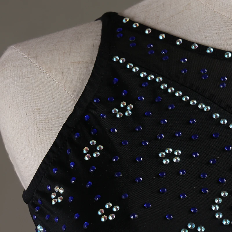 Платье без рукавов для фигурного катания платье на коньках со стразами заказ