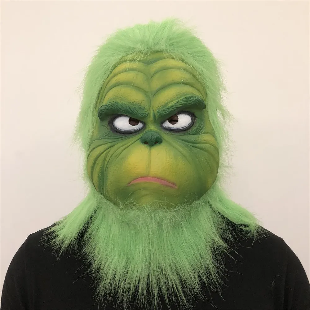 Фильм как Grinch украла Рождество Grinch костюмная Маска Косплей Рождество латексная маска для взрослых Необычные Вечерние реквизит