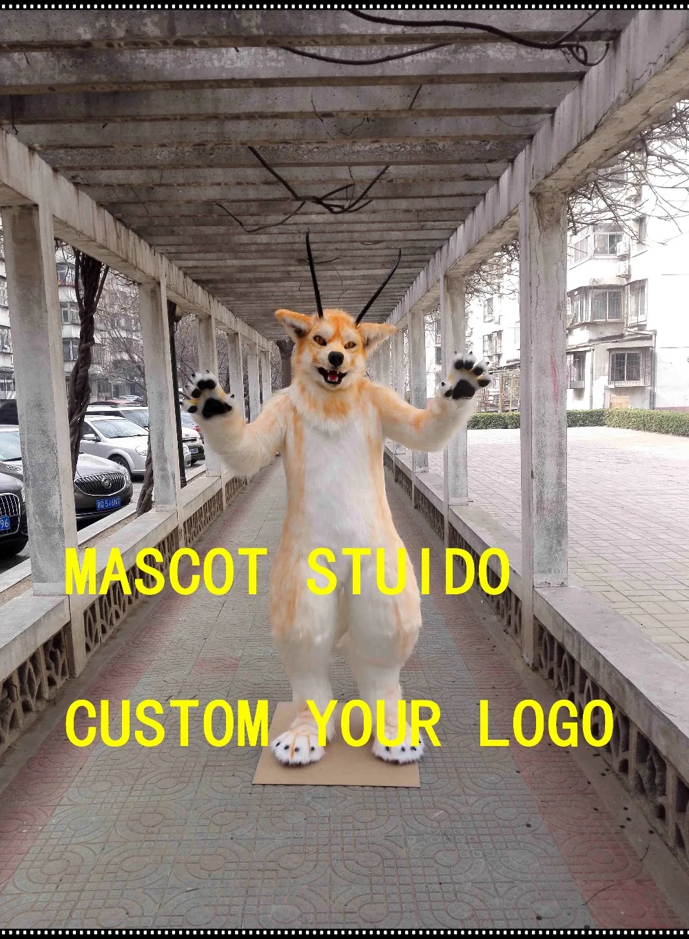 Волк fursuit движущаяся челюсть digigrade нога 3d глаза Хаски лиса костюм талисмана для