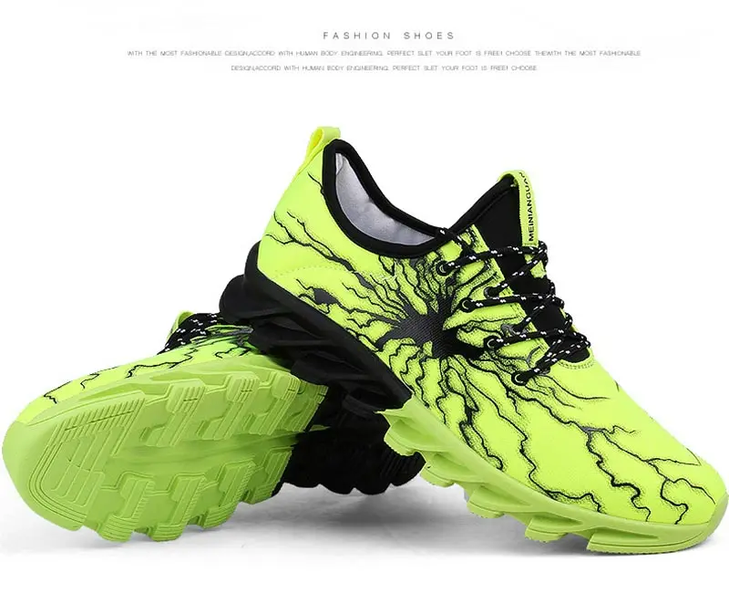 Летние мужские кроссовки для бега chaussure homme, спортивные мужские кроссовки, женская спортивная обувь, флуоресцентная Зеленая Мужская Спортивная обувь