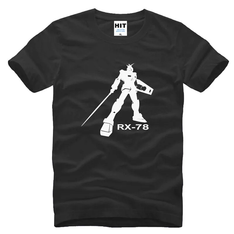 Аниме персонаж из мультфильма EXIA Gundam RX-78 Футболка мужская 2016 новая хлопковая