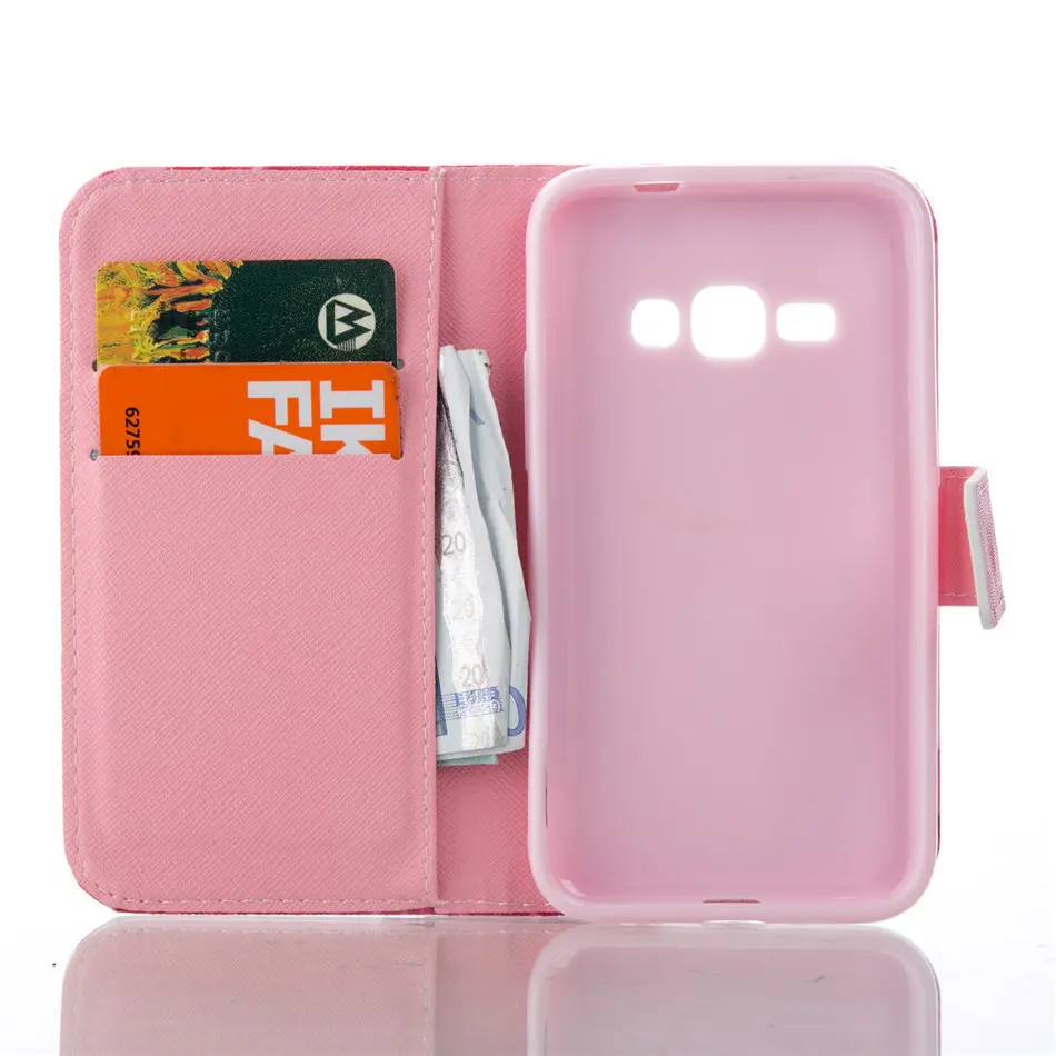 

For Coque Case Samsung Galaxy J1 2016 Fundas J120 J120F SM-J120F Flip Leather Silicon Holder Cover Phone Cover Case Wallet DP23Z