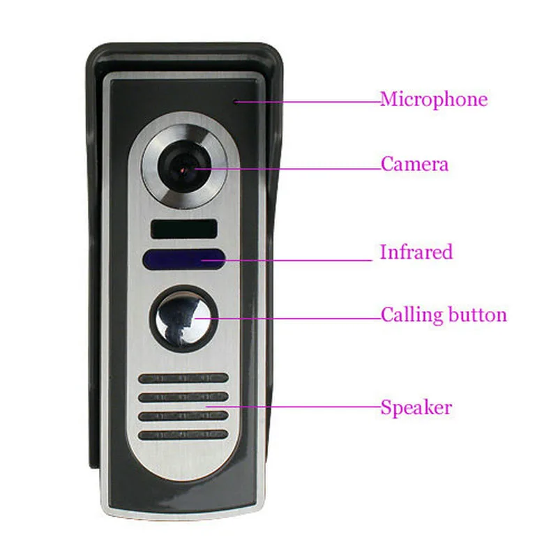 4.3 Inch Video Door Phone Doorbell Intercom Kit 1-camera 2-monitor Night Vision | Безопасность и защита