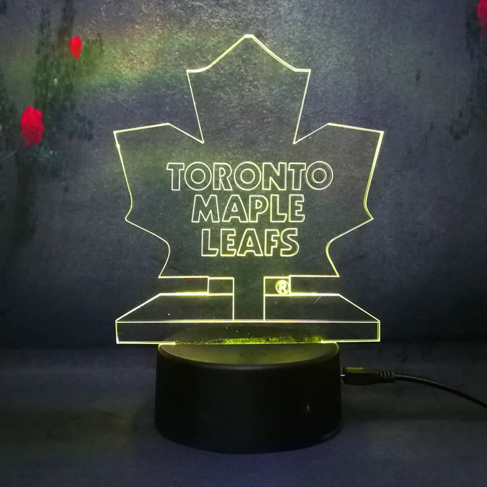 NHL Ice Hockey Toronto Maple Leafs LED Neon Light Sign home decor crafts 7colors changing Night Home Decoration | Освещение