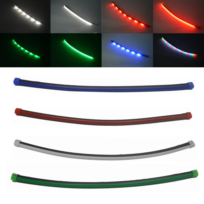 

car styling 30cm Car Auto Strip LED Strobe DRL Headlight Turn Signal Switchback Light Lamp brake light 1pcs