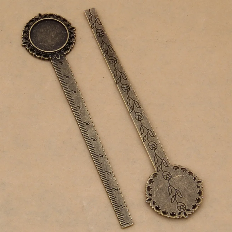 133mm Length Antique Silver and Bronze Plated Vintage Lace Ruler Bookmark Fit 20mm Patch DIY Handmade Jewelry Accessories | Украшения и