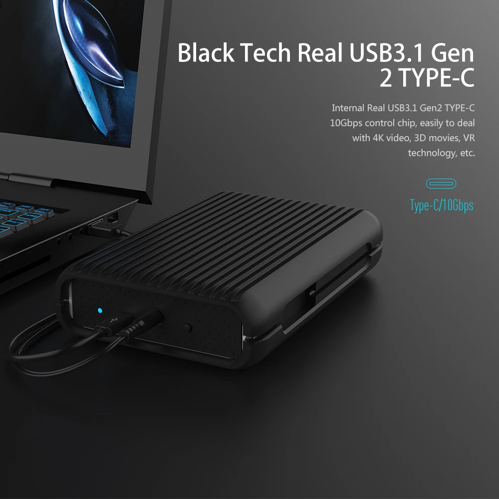 ORICO ms35 1/2/3/4 ТБ USB3.1 Gen2 Type C 3.5 в 10 Гбит/с высокая Скорость противоударный Внешние