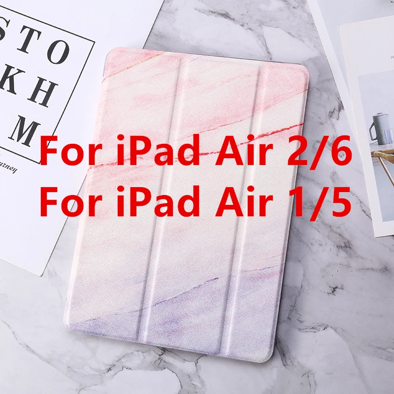 Pink Air 1 Чехол для iPad 9,7 Мрамор Кожаная подставка из ТПУ чехол для iPad Air 1/Air 2/Pro 10,5 мини-платье на возраст 2, 3, 4, 5, iPad Air 10,5 чехол, корпус - Цвет: Pink Air 1