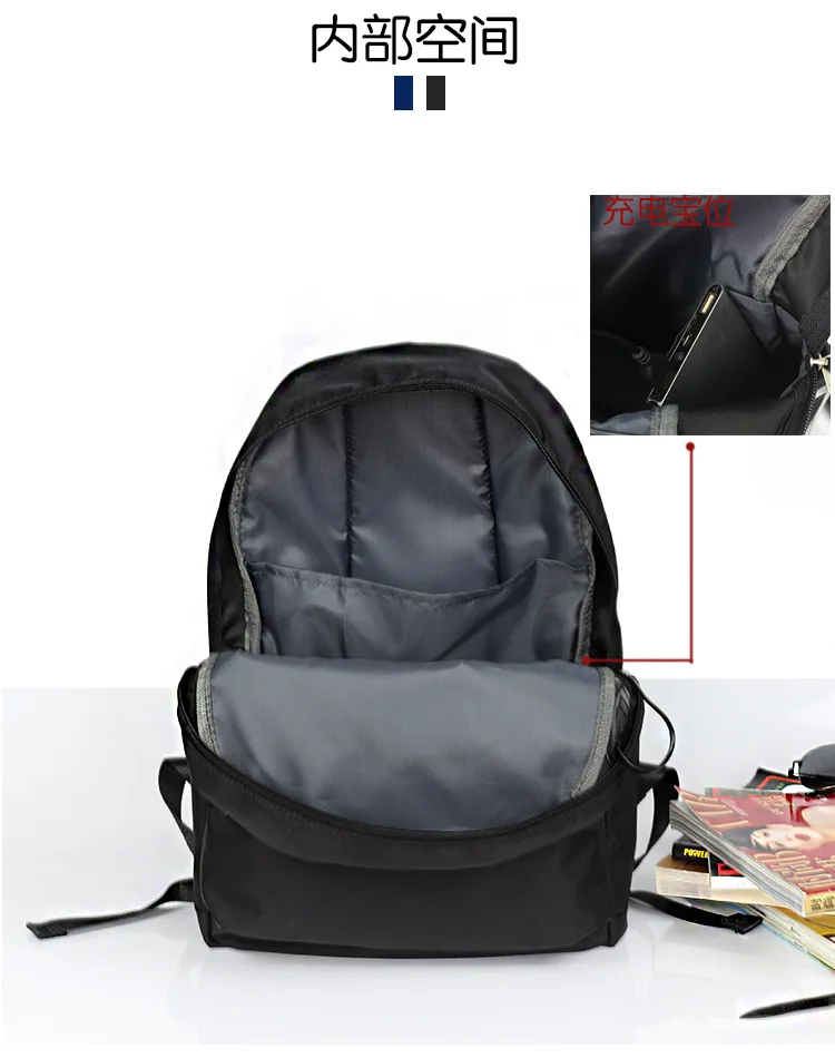 Модный мужской женский рюкзак, usb зарядка, 20л, для улицы, для мужчин, сумка, водонепроницаемый, Повседневный, рюкзак, унисекс, черный, для путешествий, рюкзаки