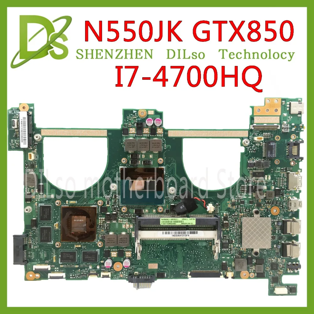 Kaufen KEFU N550JK Für ASUS N550JK N550JV N550JX Laptop Motherboard I7-4700HQ CPU GTX850 M Mainboard
