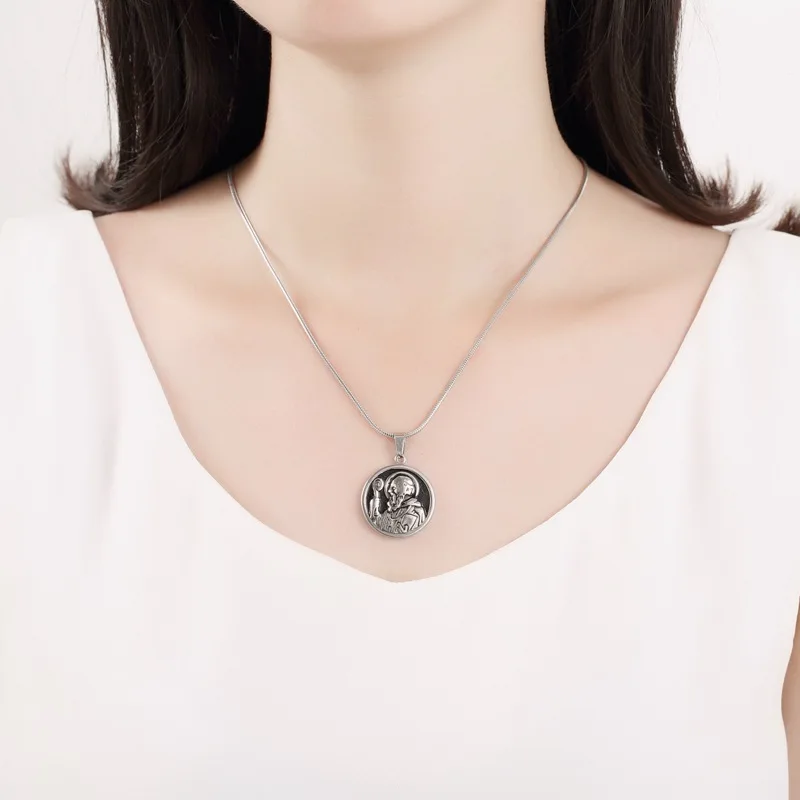 Винтажная медальон Дева Мария из нержавеющей стали Серебряная звено цепи католические Guadalupe ожерелья и подвески для женщин мужчин ювелирные изделия