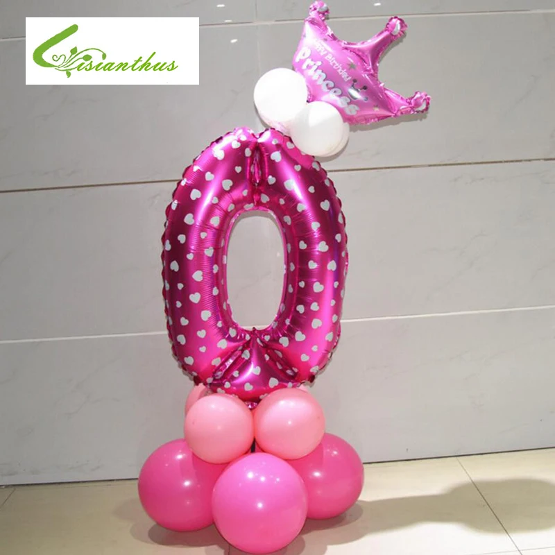 Шары с цифрами надувные из фольги воздушные шары для детей украшение вечеринки в