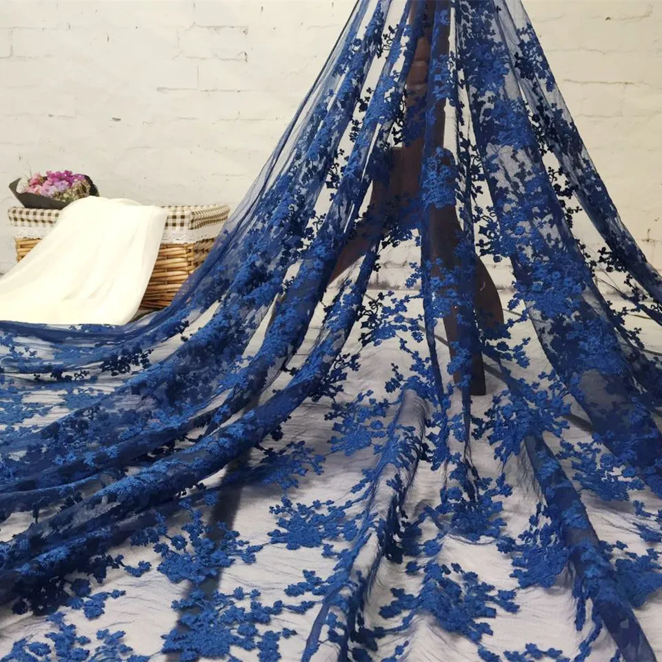 1 ярд Сетка кружево французская вуаль гипюр Тюль кружевная ткань для свадебного