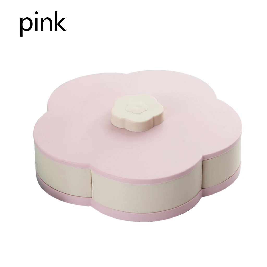 Pink L Plastic Storage Box For Seeds Nuts Candy Box Dry Fruits Case Plum Type Snack Container For Kids Protect Fruit Case Organizer Box - Цвет: Pink L