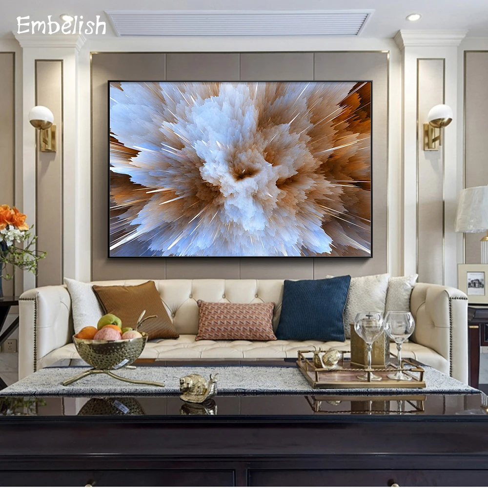 

Embelish 1 Pieces Hot Selling Abstract Cloud Modern Home Decor Wall Art Posters For Living Room HD Canvas Paintings Artworks