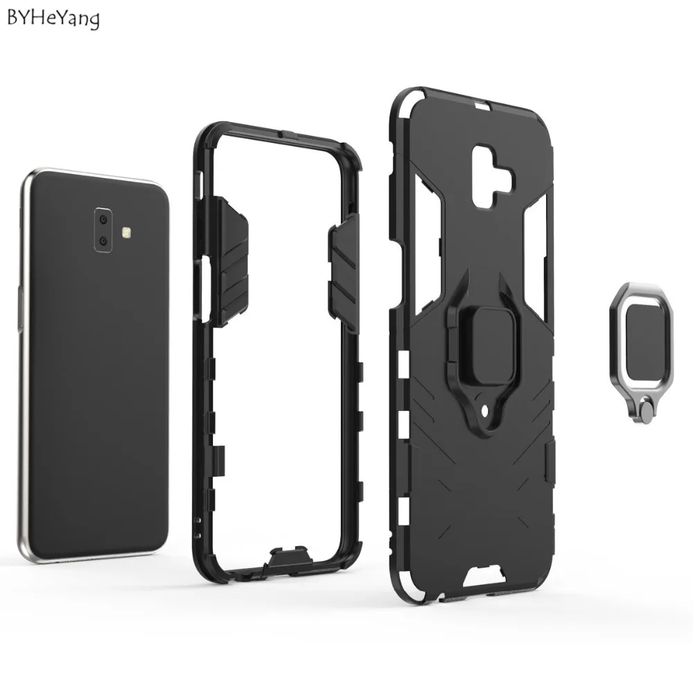 Чехол BYHeYang для Samsung J6 Plus чехол j6 prime держатель кольца на палец мягкий силикон +