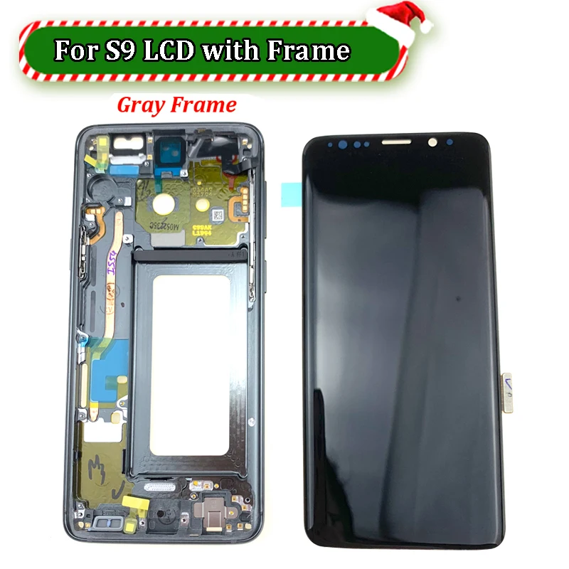 Новый ЖК экран для samsung S9 G960 96000 дисплей сенсорный сменная рамка Galaxy AMOLED lcd +