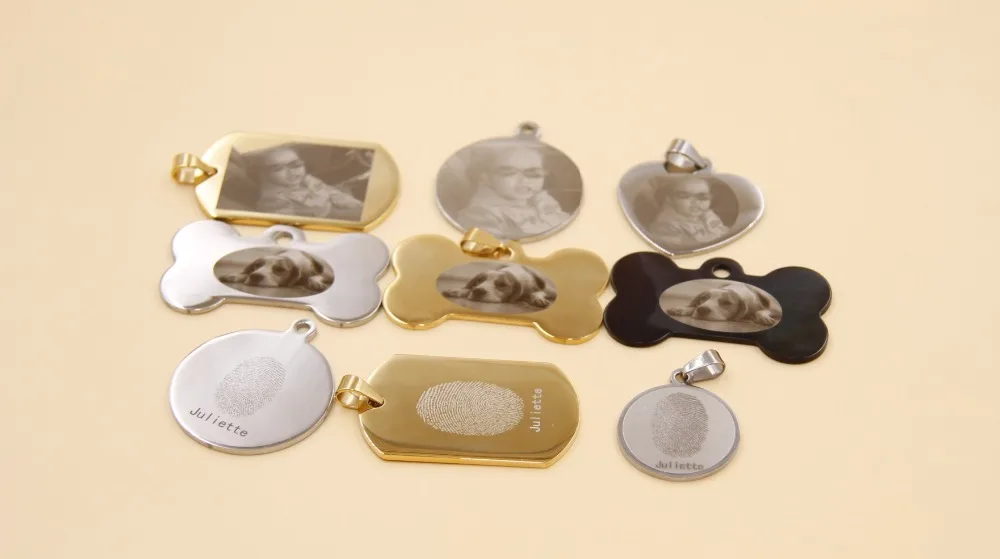 Персонализированная бирка для собак в форме кости на заказ титановые Ювелирные