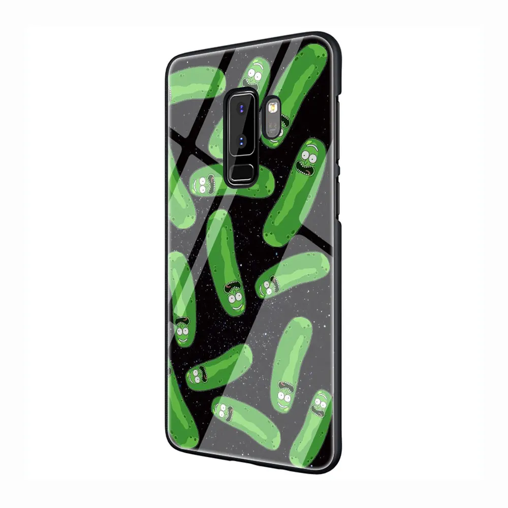 G6 Рик и Морти забавные закаленное Стекло TPU черный чехол для Galaxy S7 край S8 S9 плюс S10 Note 8, 9, 10, A10 20 30 40 50 60 70 - Цвет: G6