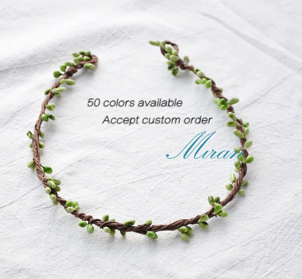 10 шт. ручной работы деревенский весенний зеленый Пип ягоды шпагат венок Цветок