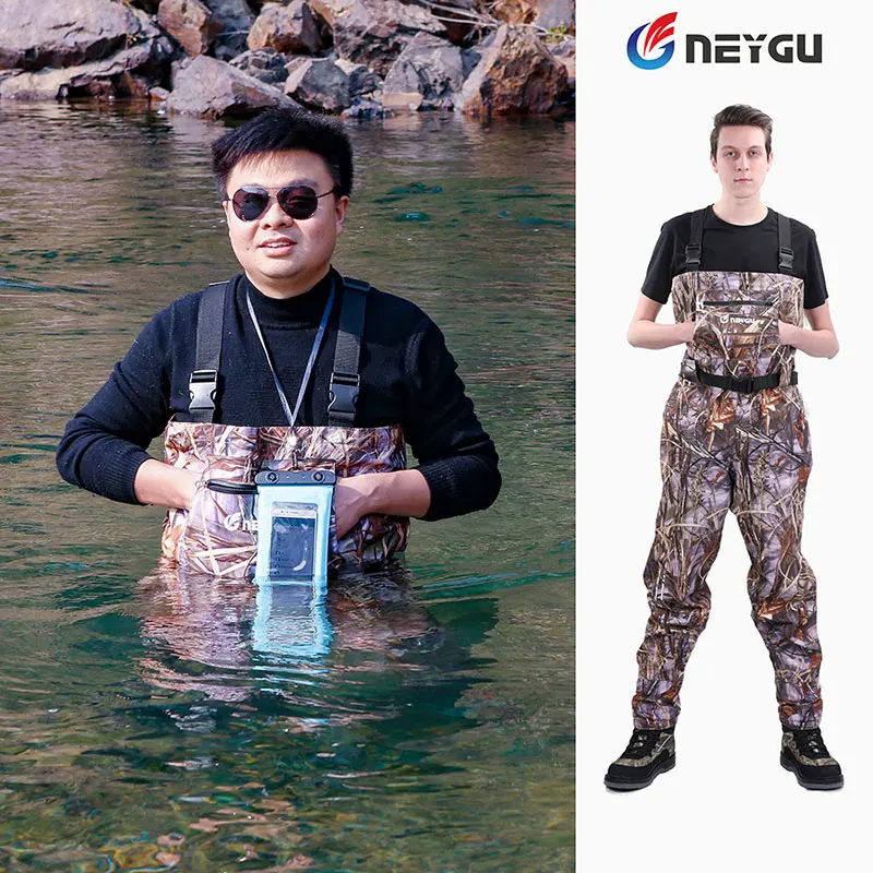 Camo XXXL Size Neygu женские и мужские водонепроницаемые и дышащие носки из неопрена для рыбалки нахлыстом attahed - Цвет: Camo XXXL Size