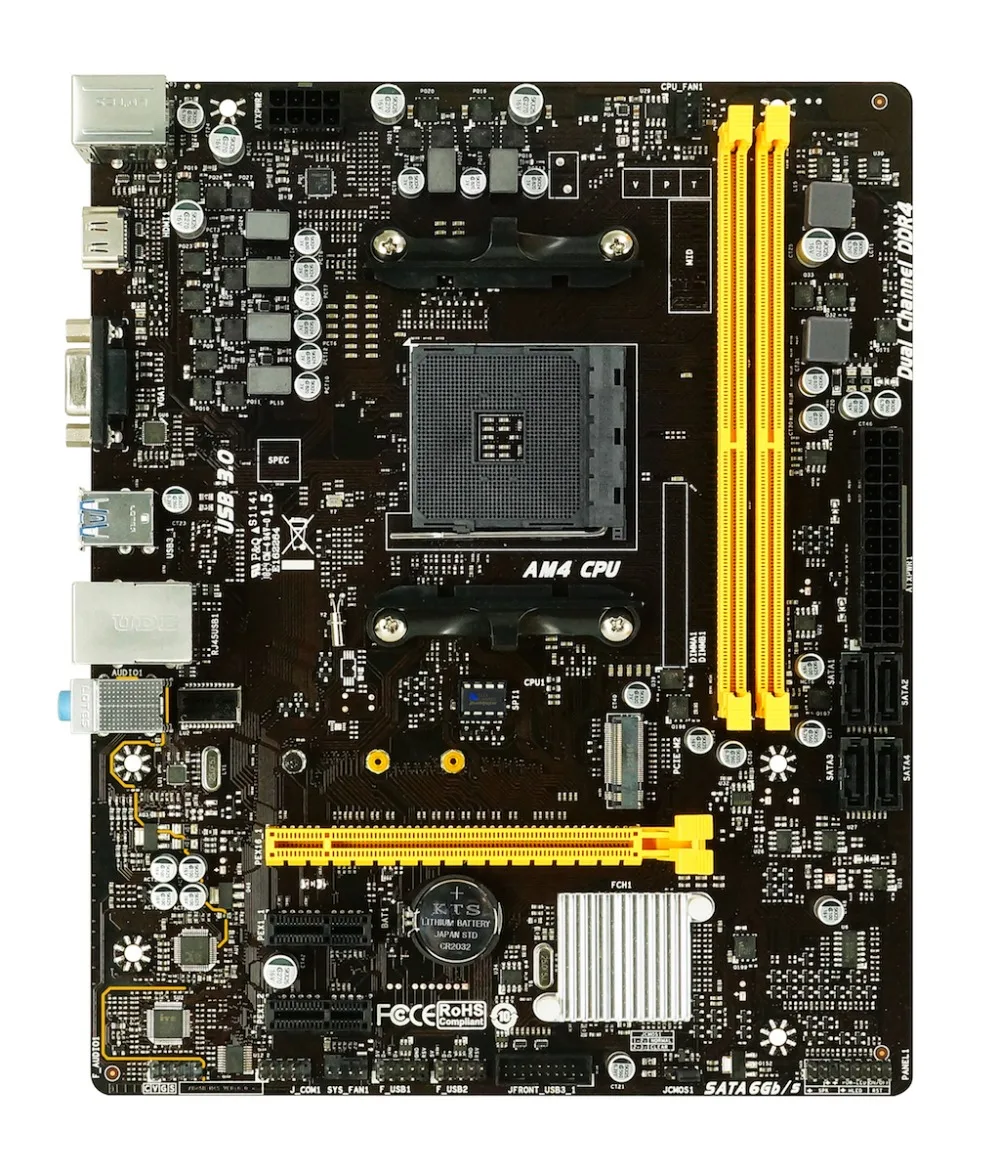 BIOSTAR B450MH системная плата AMD B450 гнездо AM4