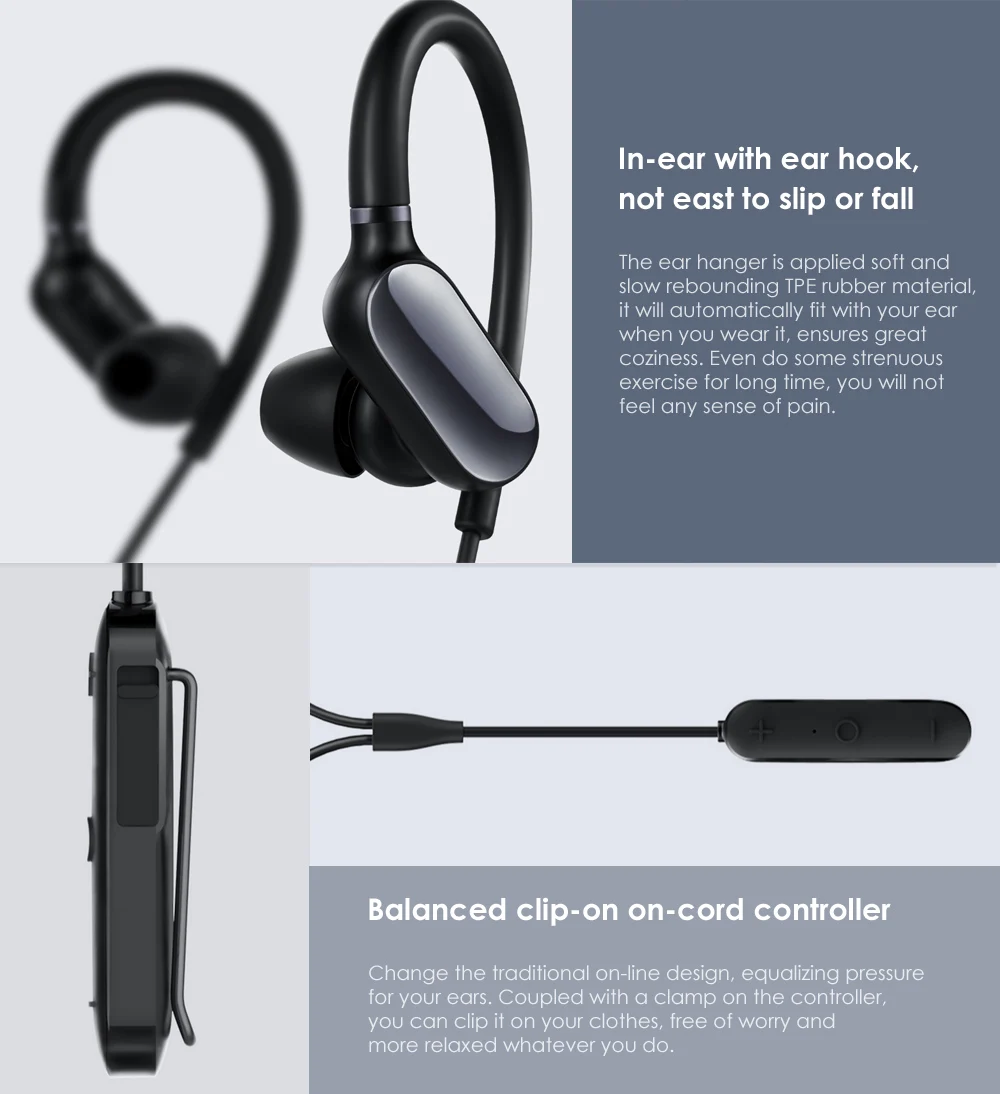 Оригинальные Xiaomi беспроводные стерео музыкальные Bluetooth спортивные наушники с микрофоном-мини версия