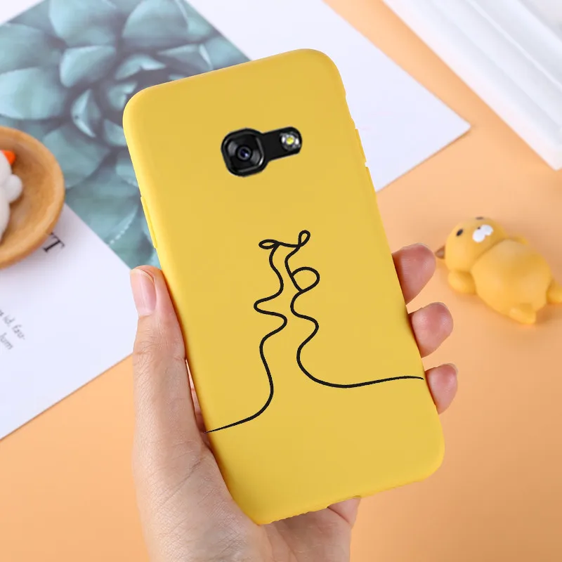 Для samsung A5 SM-A520F Чехол Мягкий силиконовый чехол для телефона для samsung Galaxy A3 A5 A7 чехол Fundas матовый желтый узор - Цвет: 36