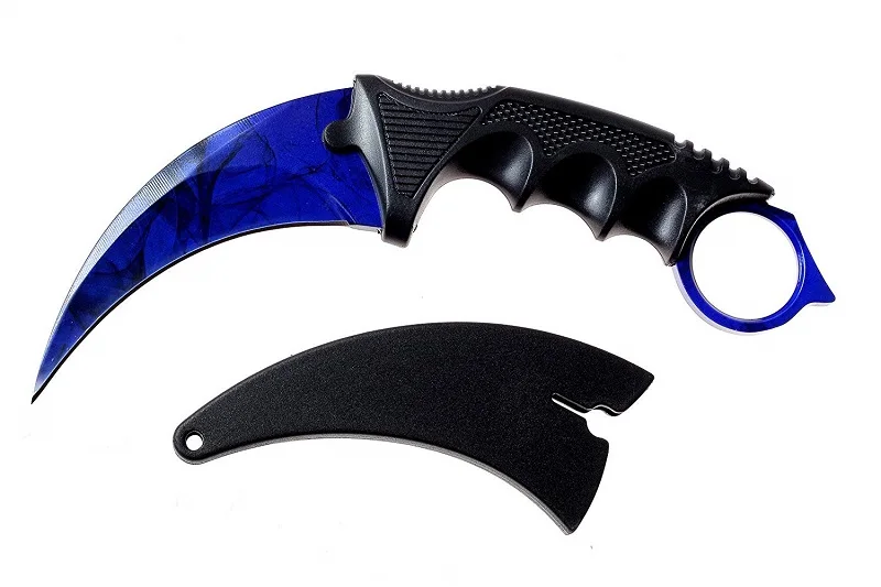 Dark Blue HS инструменты CSGO Karambit охотничий нож в стиле игры "Counter-Strike" выживания тактический коготь нож Карманный Самообороны обидный кемпинг инструмент - Цвет: Dark Blue