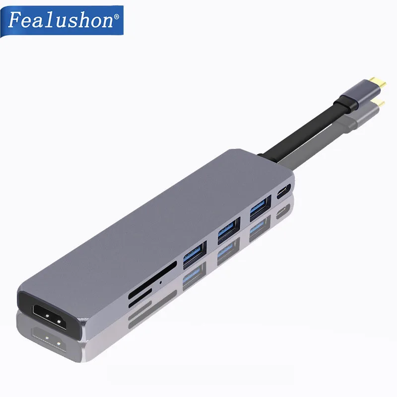 USB C Laptop Docking Station 3.0 HDMI Hub Fealushon for Macbook Pro HP DELL Surface Lenovo Samsung Dock | Компьютеры и офис