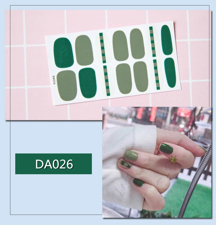 14 шт./компл. 31 Цвета ногтей Стикеры s DIY Nail Art Наклейки плотная Стикеры s самостоятельно аппарат для крепления на гвоздях и Стикеры Обертывания украшения для Красота